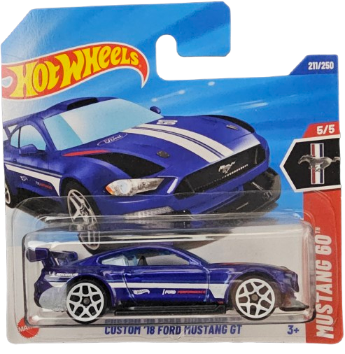 Hot Wheels Ford Mustang GT Custom 2018 Azul