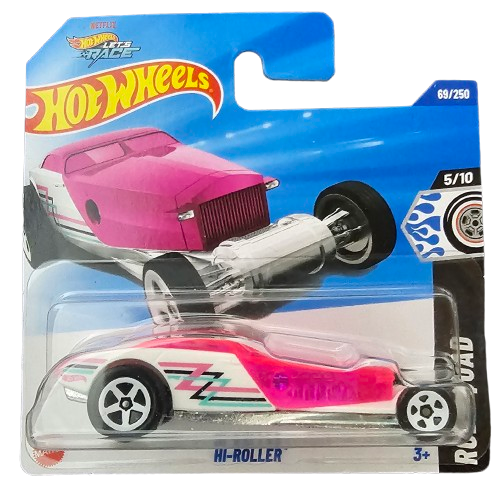 Hot Wheels Hi Roller Blanco Fuccia