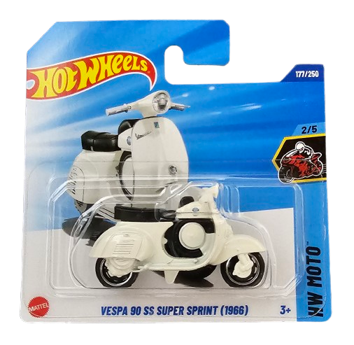 Hot Wheels Vespa 90 SS Super Sprint 1966 Blanca