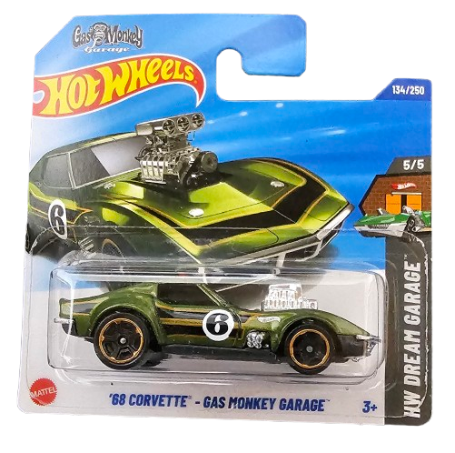 Hot Wheels Corvette 68 Verde Gas Monkey garage verde