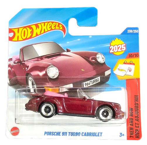 Hot Wheels Porsche 911 Turbo Cabriolet Burdeos