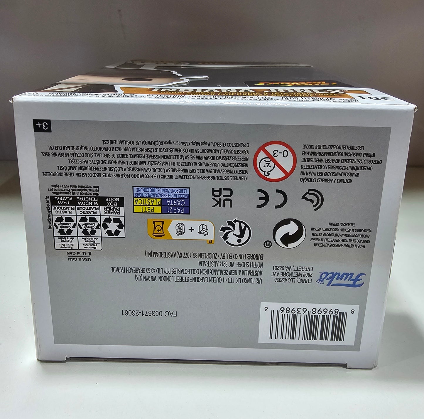 Funko Pop Indiana Jones 1385 (La Caja puede no estar perfecta ver fotos)