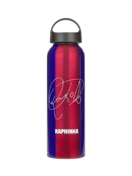 Botella Azul Grana Raphinha del FC Barcelona en Aluminio 600ml 60cl