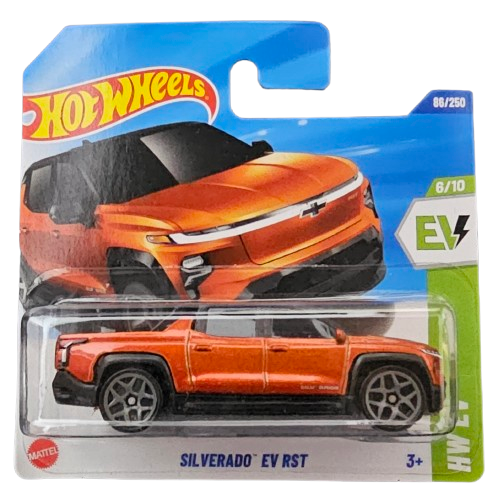 Hot Wheels Silverado EV RST Naranja