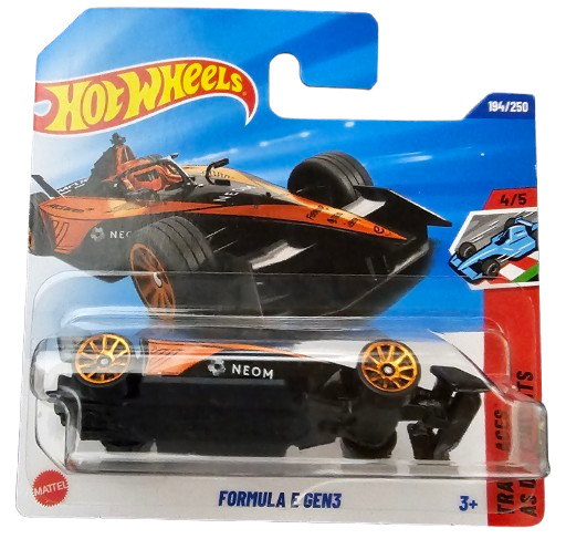 Hot Wheels Formula E Gen 3 Negro Rojo