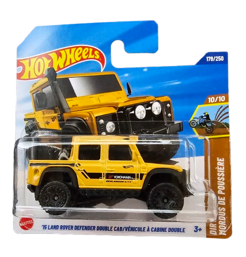 Hot Wheels Land Rover Defender Doble Cab Amarilla