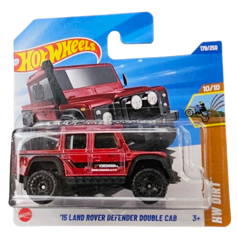 Hot Wheels Land Rover Defender Double Cab 2015 Roja