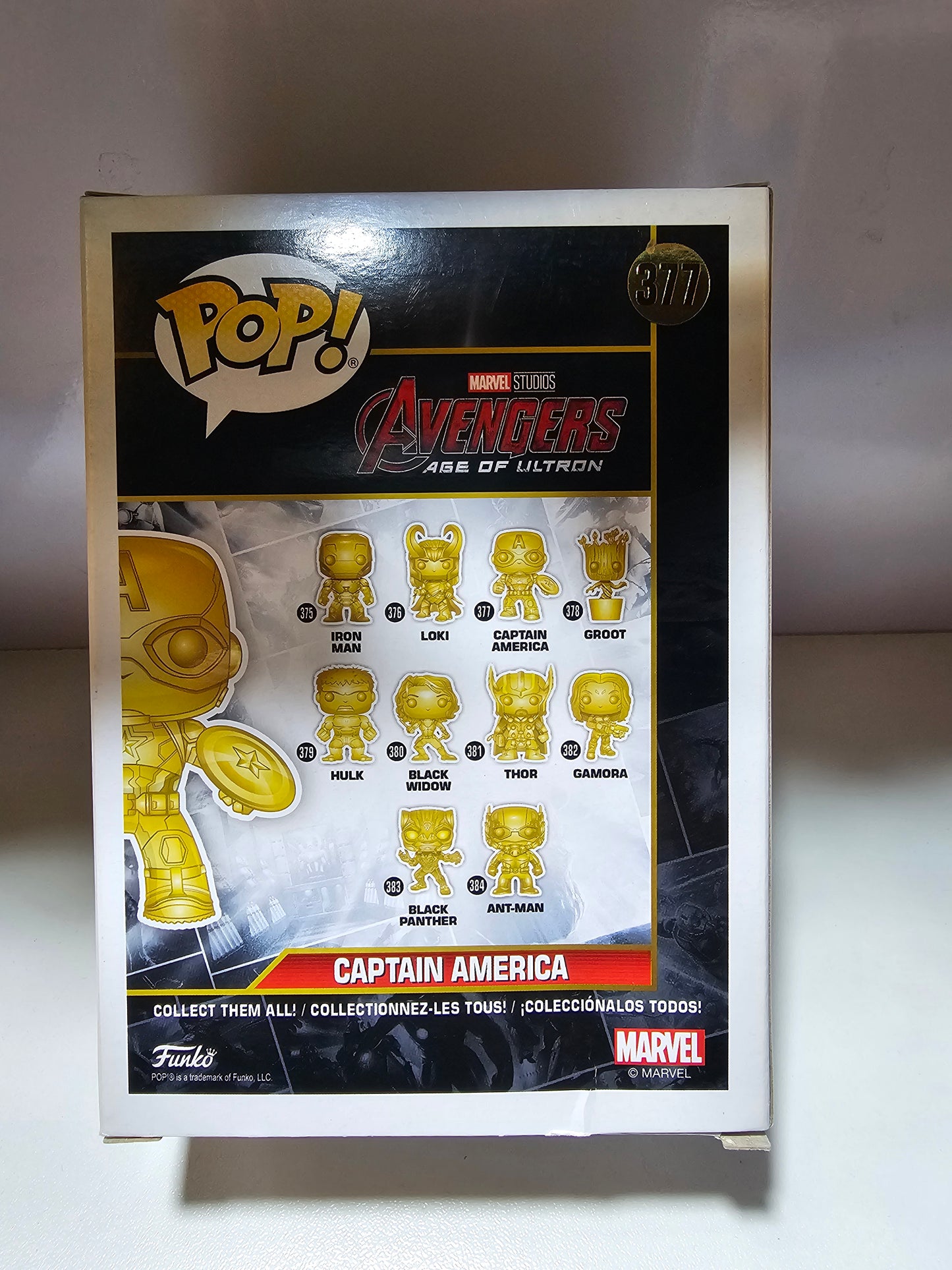Funko Pop Marvel Captain America 377 (La Caja puede tener algún defecto Outlet)