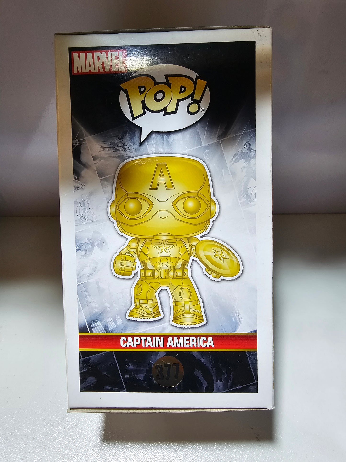 Funko Pop Marvel Captain America 377 (La Caja puede tener algún defecto Outlet)