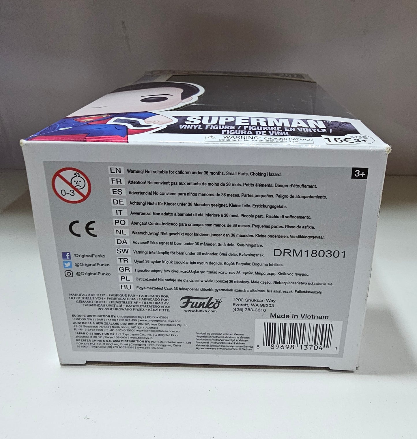 Funko Pop DC Comics Superman 207 Justice League (La Caja puede no estar perfecta ver fotos)