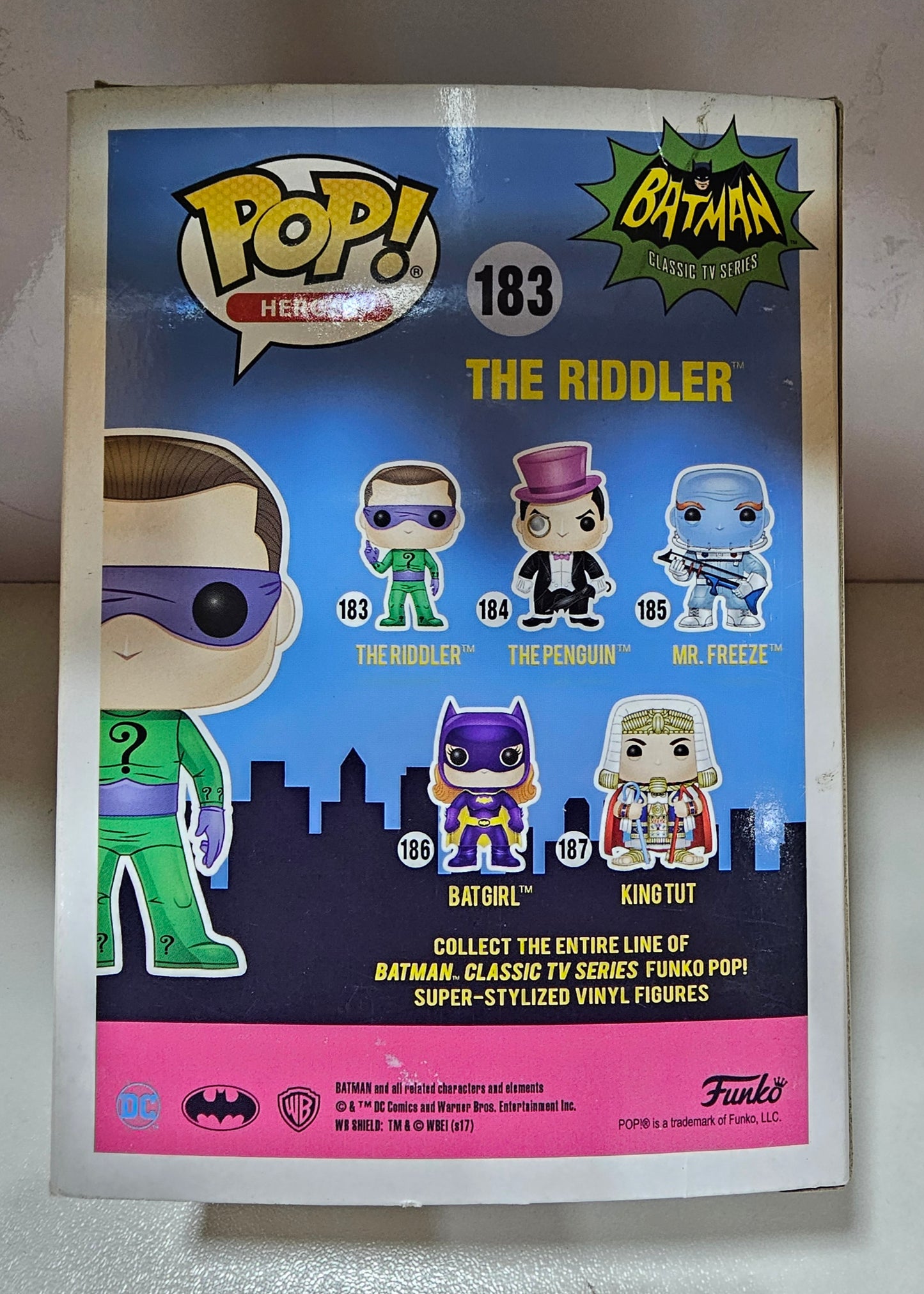 Funko Pop DC Comics Batman The Riddler 183  (La Caja puede no estar perfecta ver fotos)
