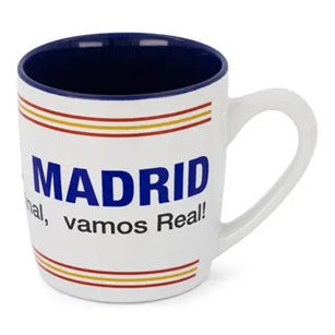 Taza Cerámica 380ml 33cl Blanca/Azul Hasta El Final Real Madrid