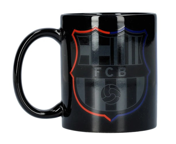 Taza Ceramica Negra del FC Barcelona 300ml 30cl