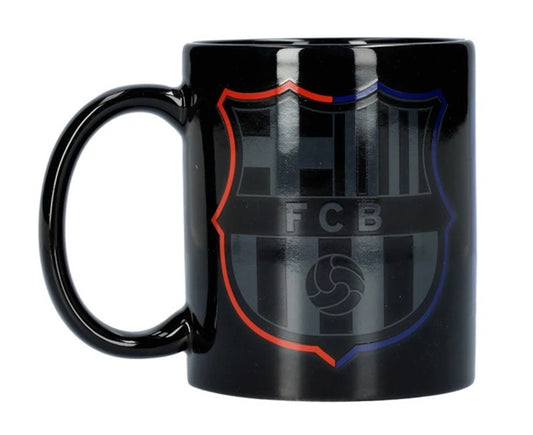 Taza Ceramica Negra del FC Barcelona 300ml 30cl
